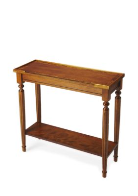 butler specialty company aubrey olive ash burl console tabl