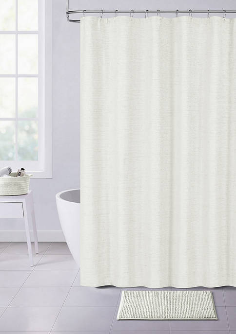 Dainty Home Paris Chenille Fabric Shower Curtain