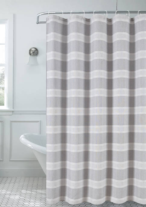 Dainty Home Madison Striped Fabric Shower Curtain