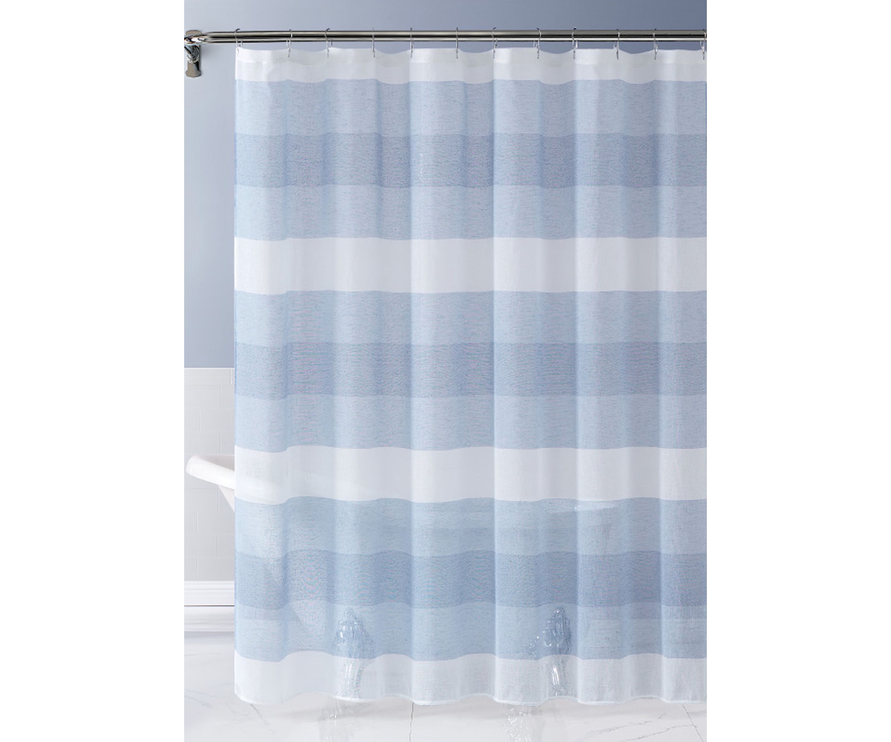 Chelsea Linen Striped Shower Curtain