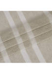 Naples Linen Look Stripe Designed Shower Curtain