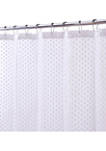 Valeria Faux Linen 3D Cotton Ball Puff Shower Curtain