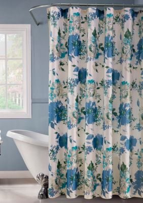 Dainty Home Lurex Watercolor Floral Shower Curtain Belk