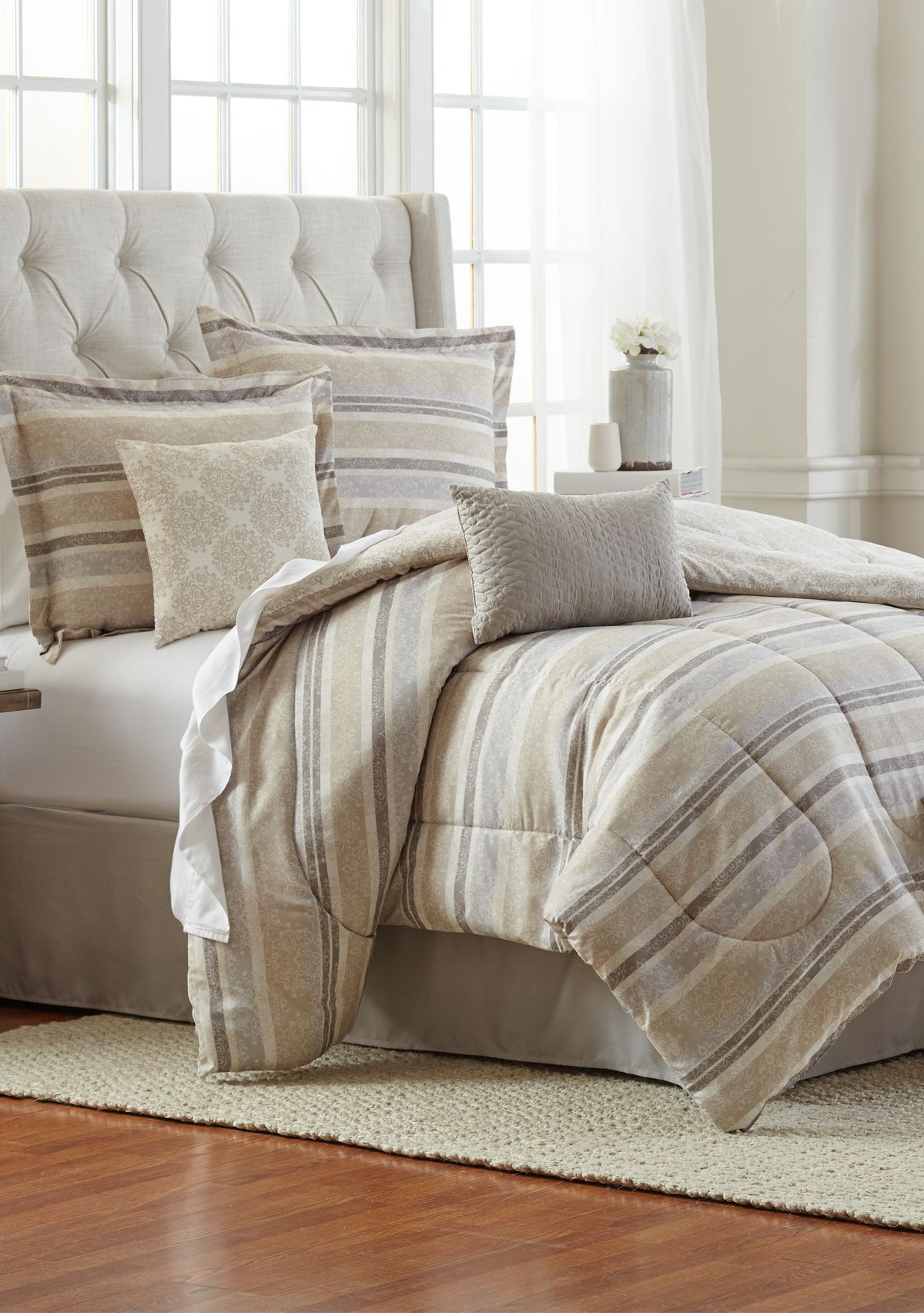 Gabe Damask 6-Piece Comforter Bed-In-A-Bag