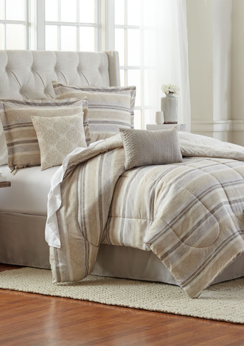 Gabe Damask 6-Piece Comforter Bed-In-A-Bag
