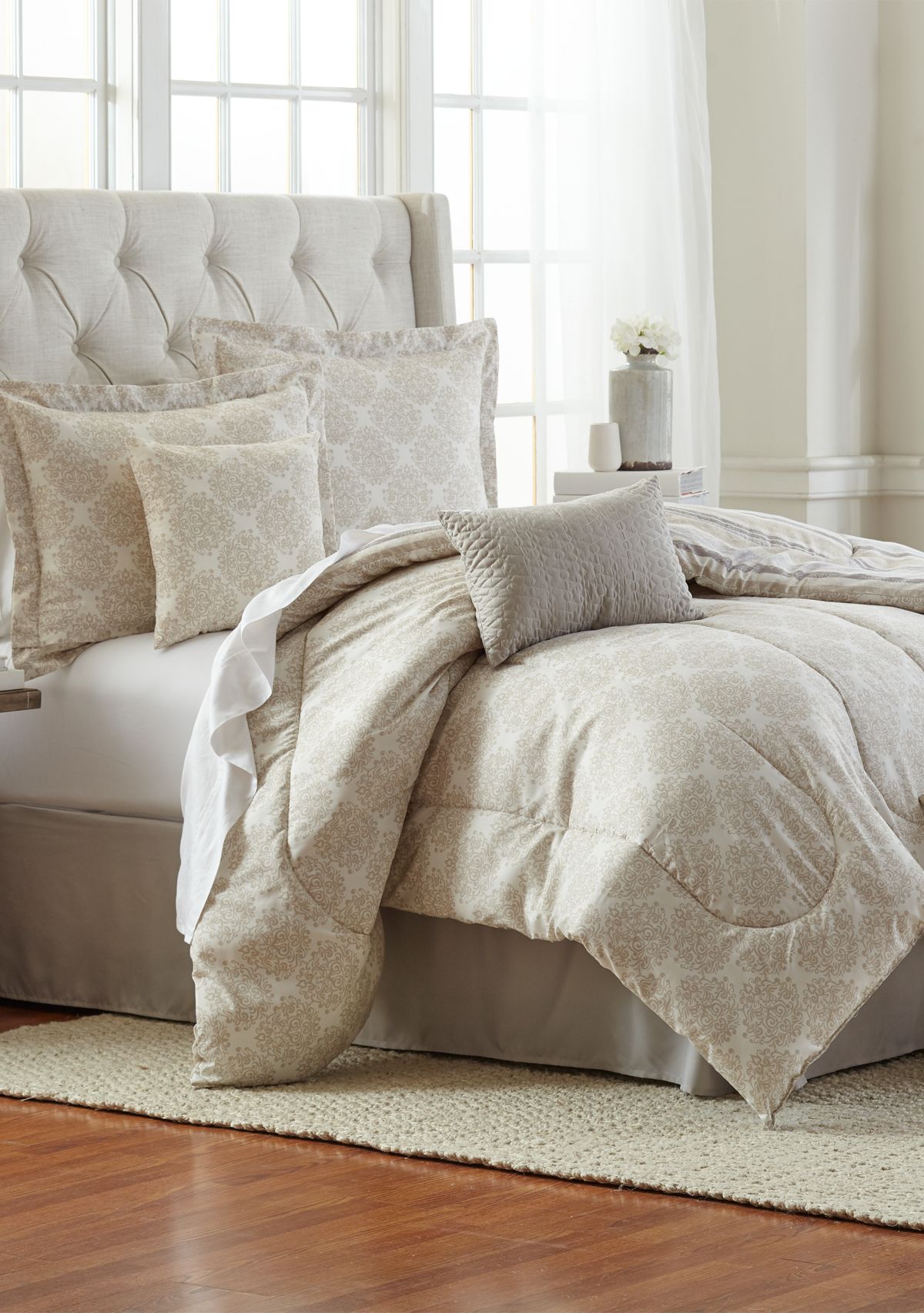 Gabe Damask 6-Piece Comforter Bed-In-A-Bag