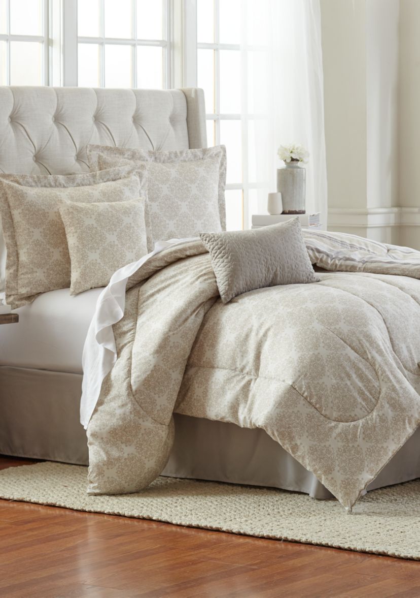 Gabe Damask 6-Piece Comforter Bed-In-A-Bag