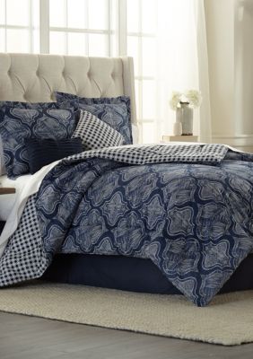 modern.southern.home.zanita 6 piece comforter bed in a ba