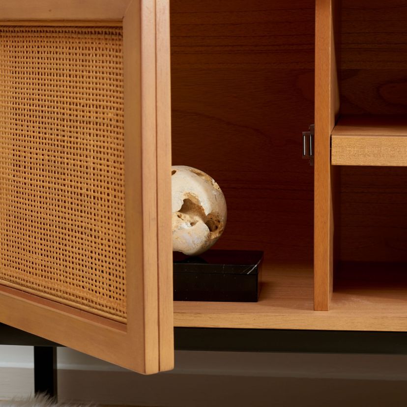 Zadie 1 Shelf Rattan Media Stand