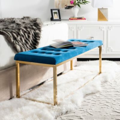 Safavieh Reynolds Velvet Bench