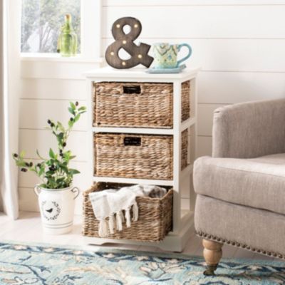 Safavieh Halle Storage Side Table, White