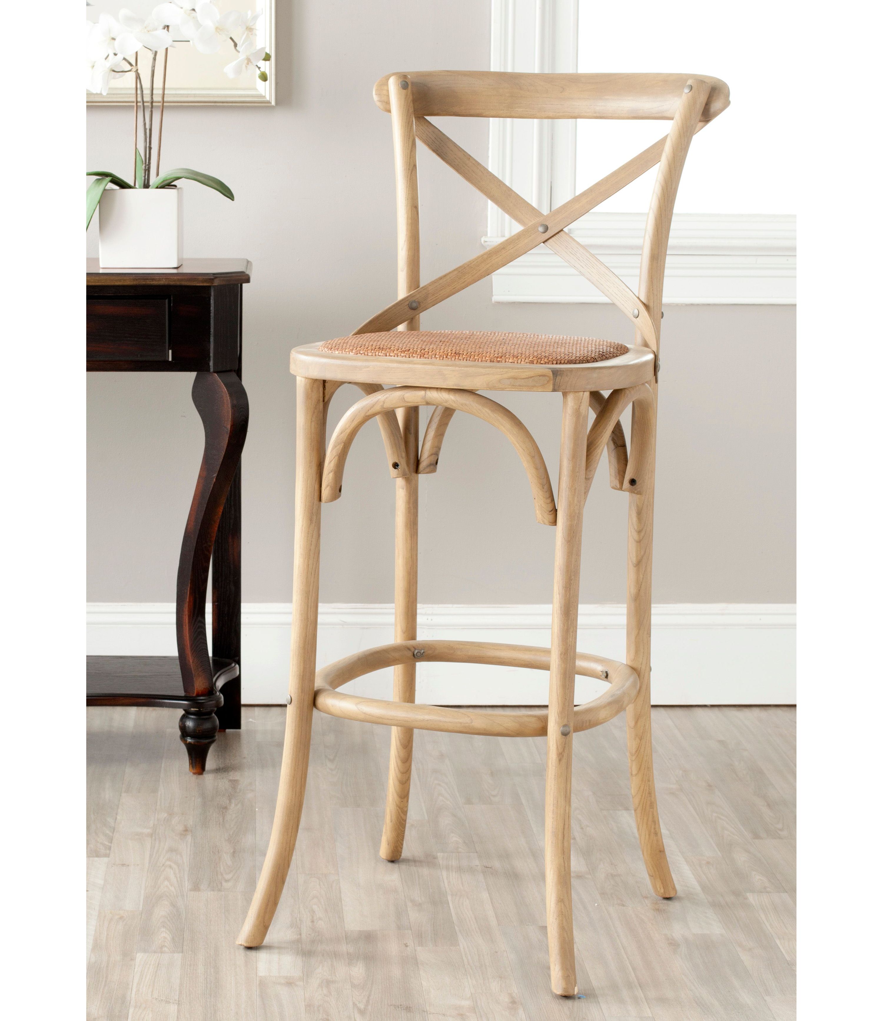 Franklin X Back Bar Stool