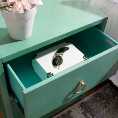 Safavieh Yudi Shelf Nightstand, Turquoise