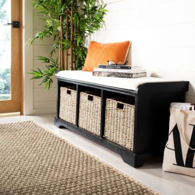 Safavieh Lonan Storage Bench, Black