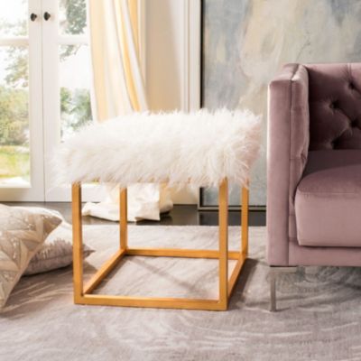 Safavieh Rowan Square Ottoman, White