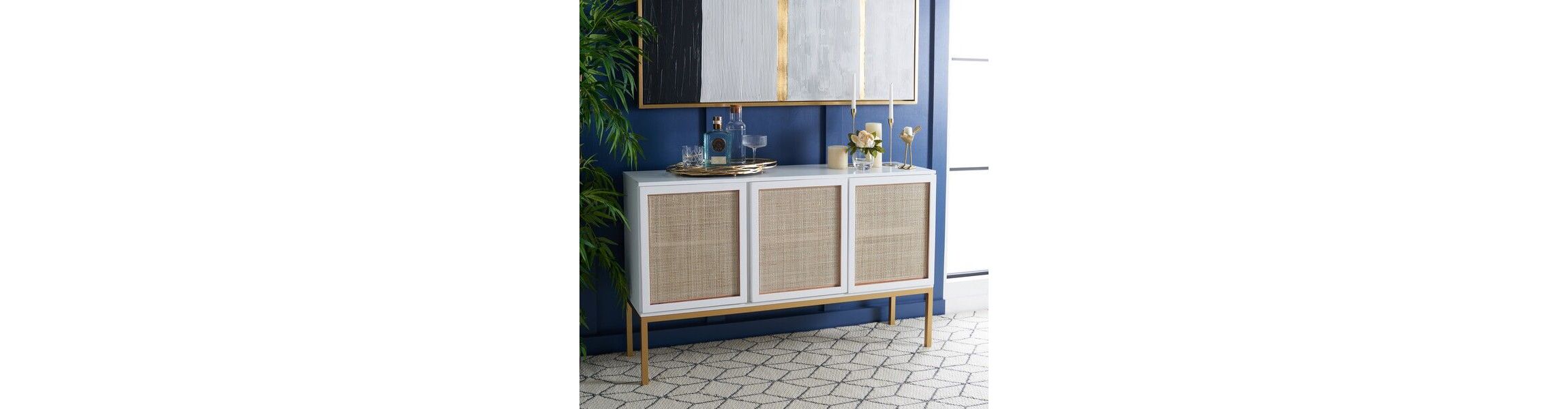 Zadie 2 Shelf Rattan Sideboard