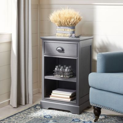 Safavieh Griffin Drawer Side Table, Grey