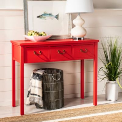 Safavieh Cindy Console With Storage Drawers, Red