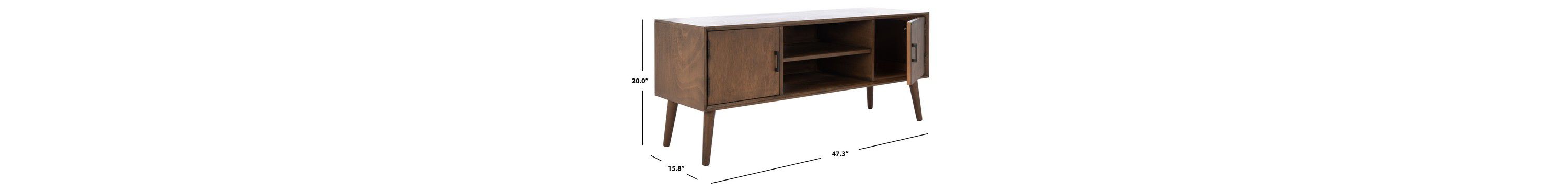 Sorrel Mid Century 2 Door 1 Shelf Media Stand