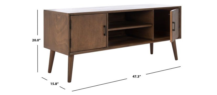 Sorrel Mid Century 2 Door 1 Shelf Media Stand