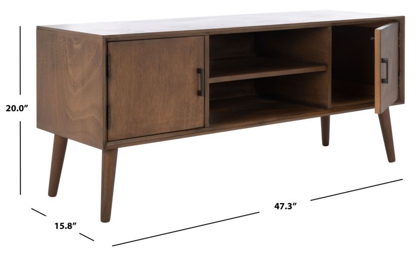 Sorrel Mid Century 2 Door 1 Shelf Media Stand