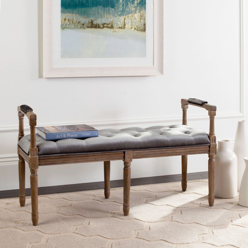 Raiden Velvet Oak Bench