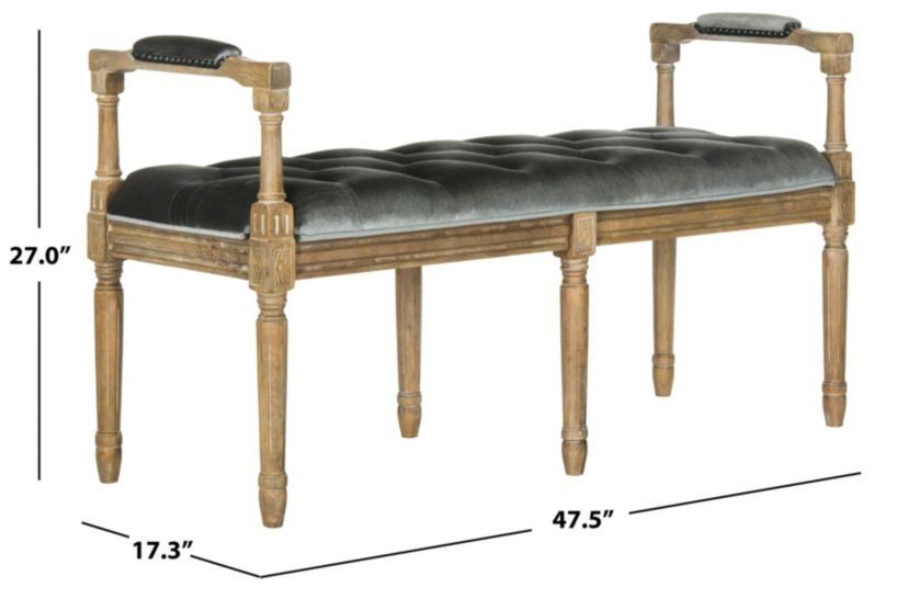 Raiden Velvet Oak Bench