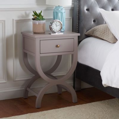 Safavieh Maxine Accent Table With Storage Drawer, Grey