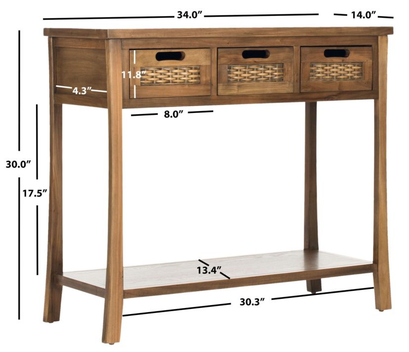 Autumn 3 Drawer Console