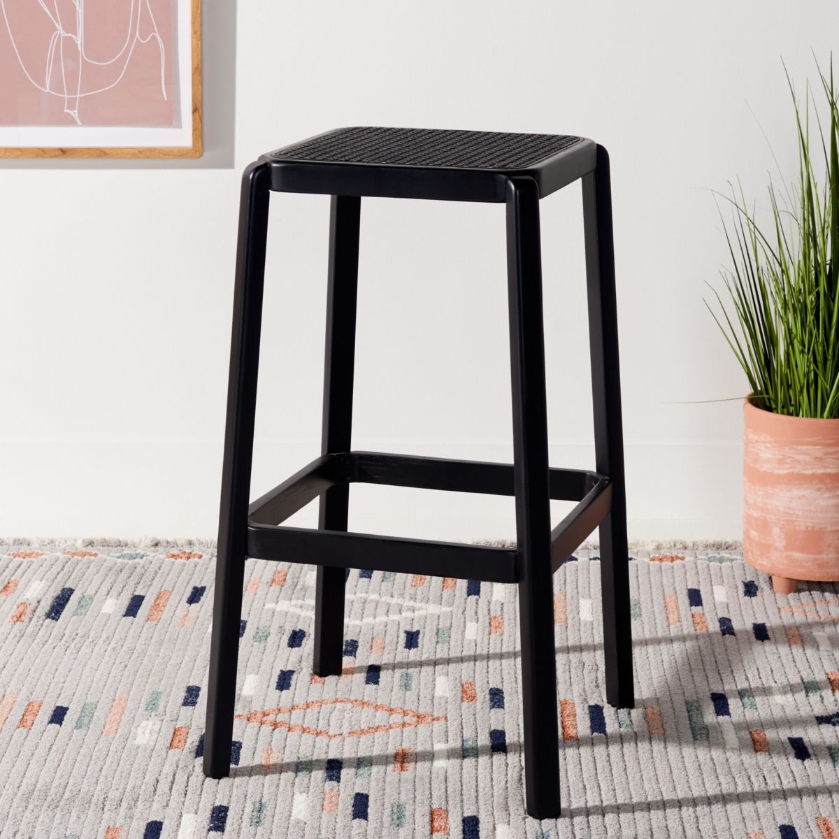 Silus Cane Bar Stool