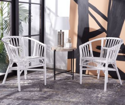 Safavieh Adriana Rattan Chair, White