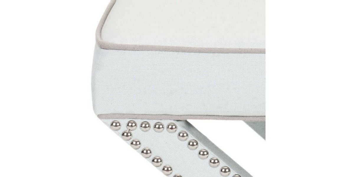 Palmer Ottoman  Silver Nail Heads