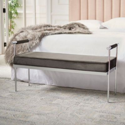 Safavieh Pim Long Rectangle Bench W/ Arms