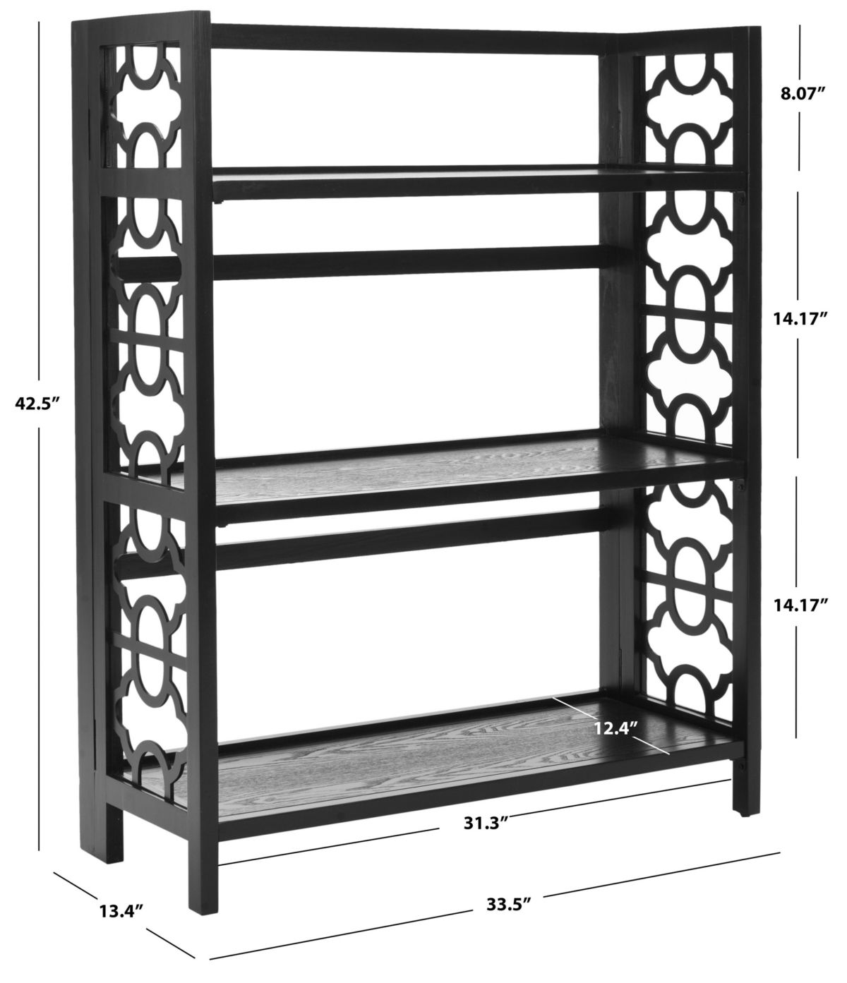 Natalie 3 Tier Low Bookcase