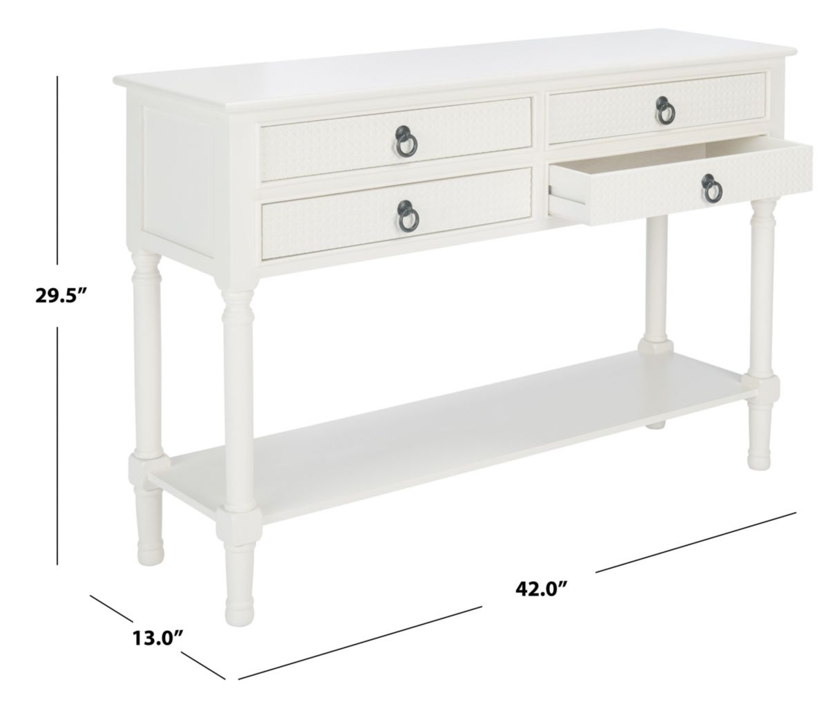Haines 4Drw Console Table