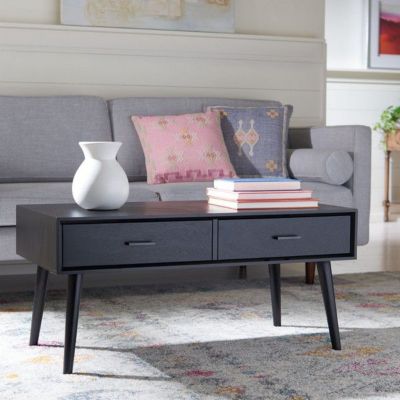 Safavieh Mozart Mid Century 2 Drawer Coffee Table