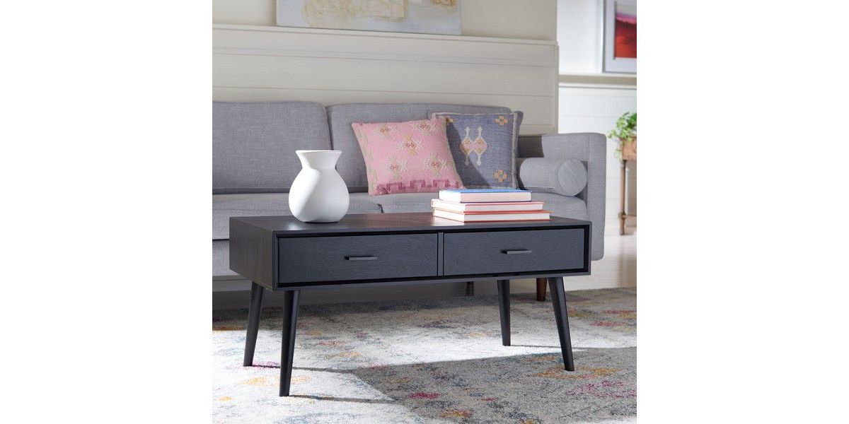 Mozart Mid Century 2 Drawer Coffee Table