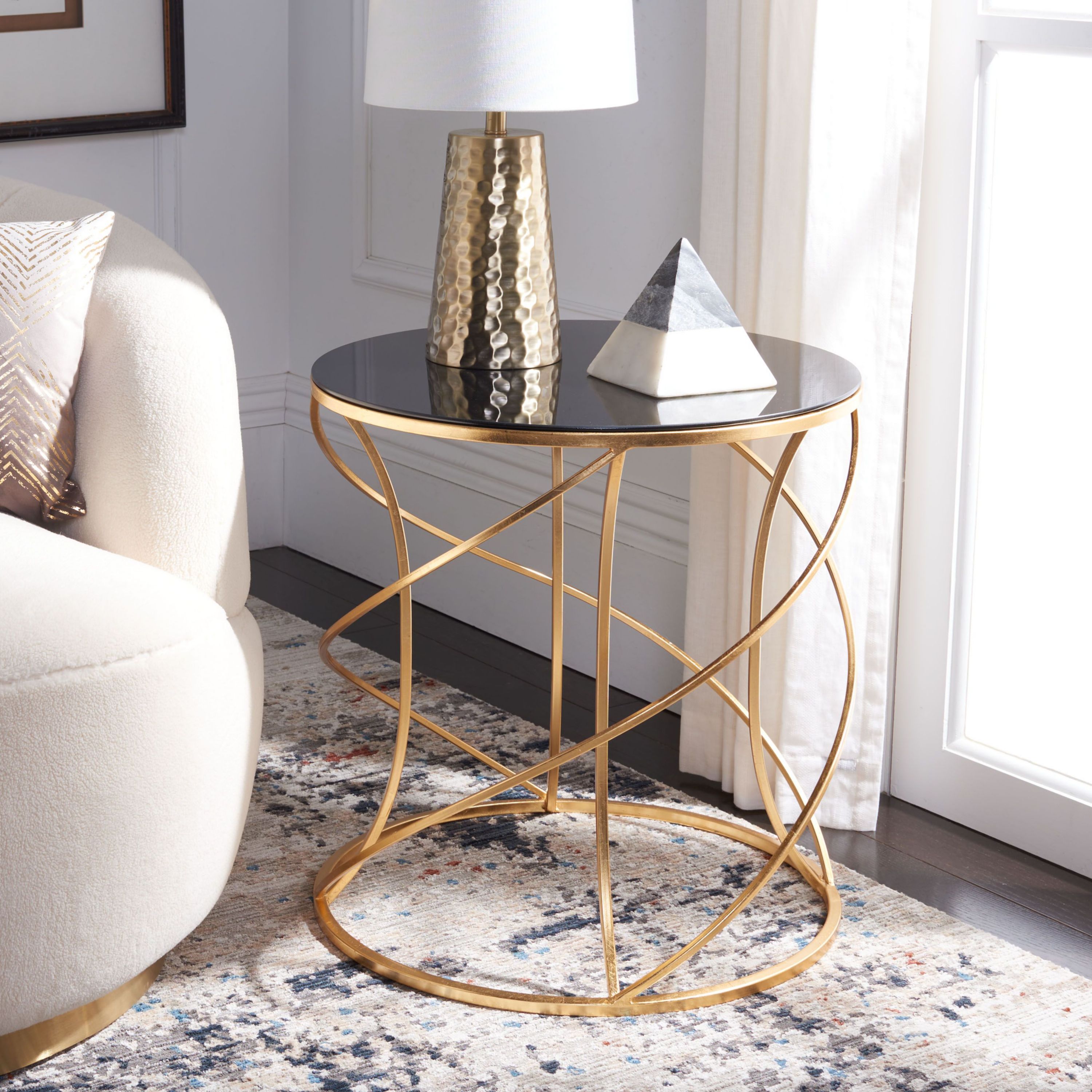 Cagney Glass Accent Table