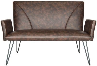 Safavieh Johannes Leather Settee, Brown