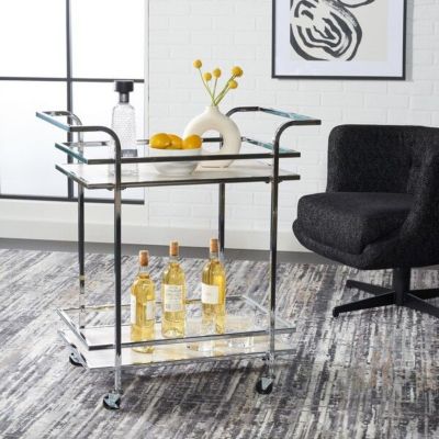 Safavieh Lameris 2 Tier Bar Cart With Handles