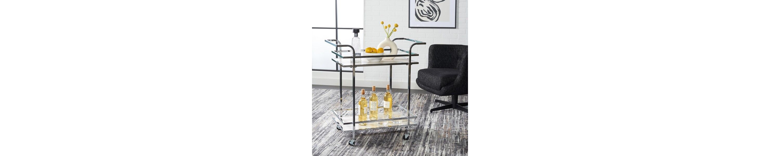 Lameris 2 Tier Bar Cart With Handles