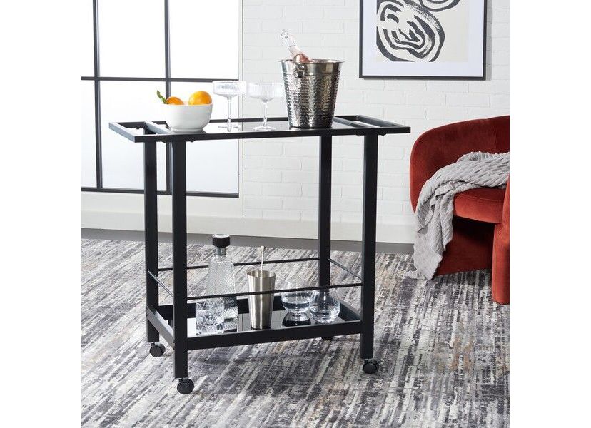 Gaelle 2 Tier Bar Cart With Handles