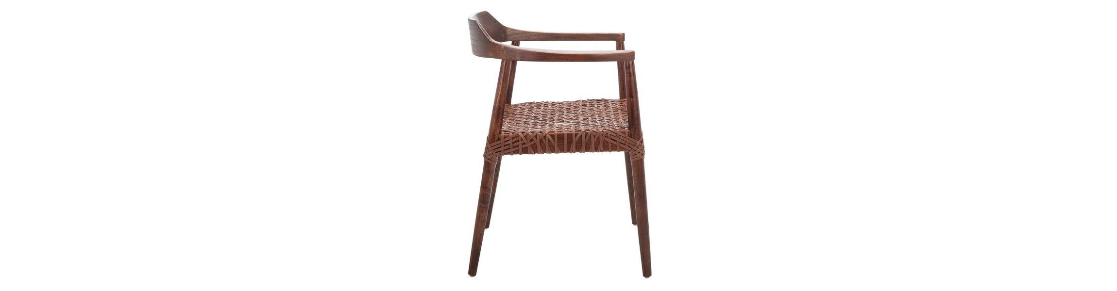 Munro Leather Woven Accent Chair
