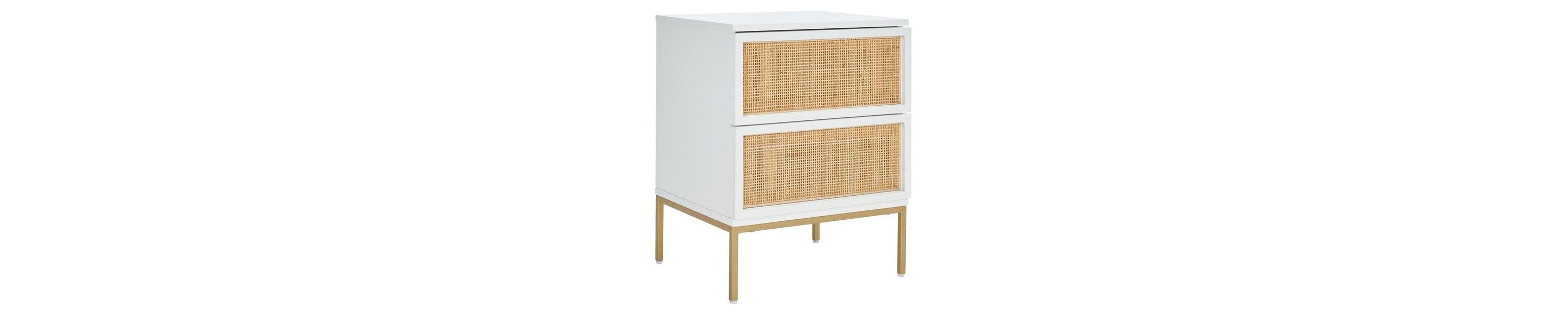Zadie 2 Drawer Rattan Nightstand