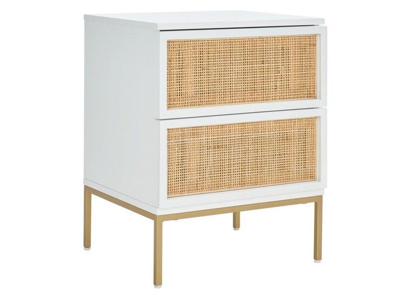 Zadie 2 Drawer Rattan Nightstand