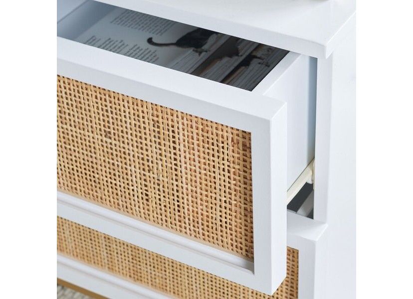 Zadie 2 Drawer Rattan Nightstand