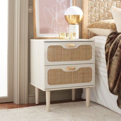 Safavieh Irelia 2 Drawer Nightstand, White