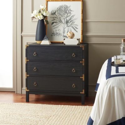 Safavieh Galio 3 Drawer Chest, Black