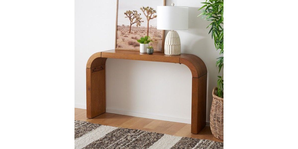 Liasonya Curved Console Table