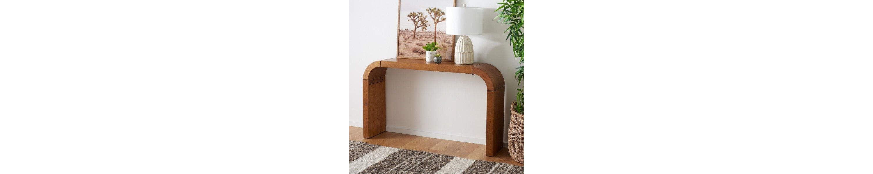 Liasonya Curved Console Table